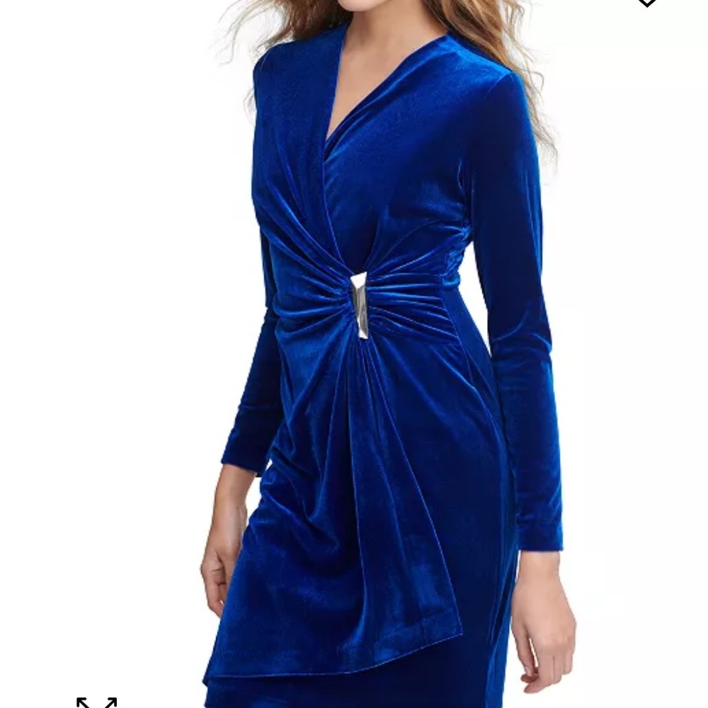 Calvin Klein Navy Long Sleeve Dress